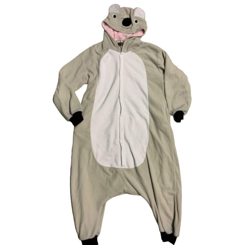 NEWCOSPLAY Koala Bear Fleece Relaxed Onesie Small